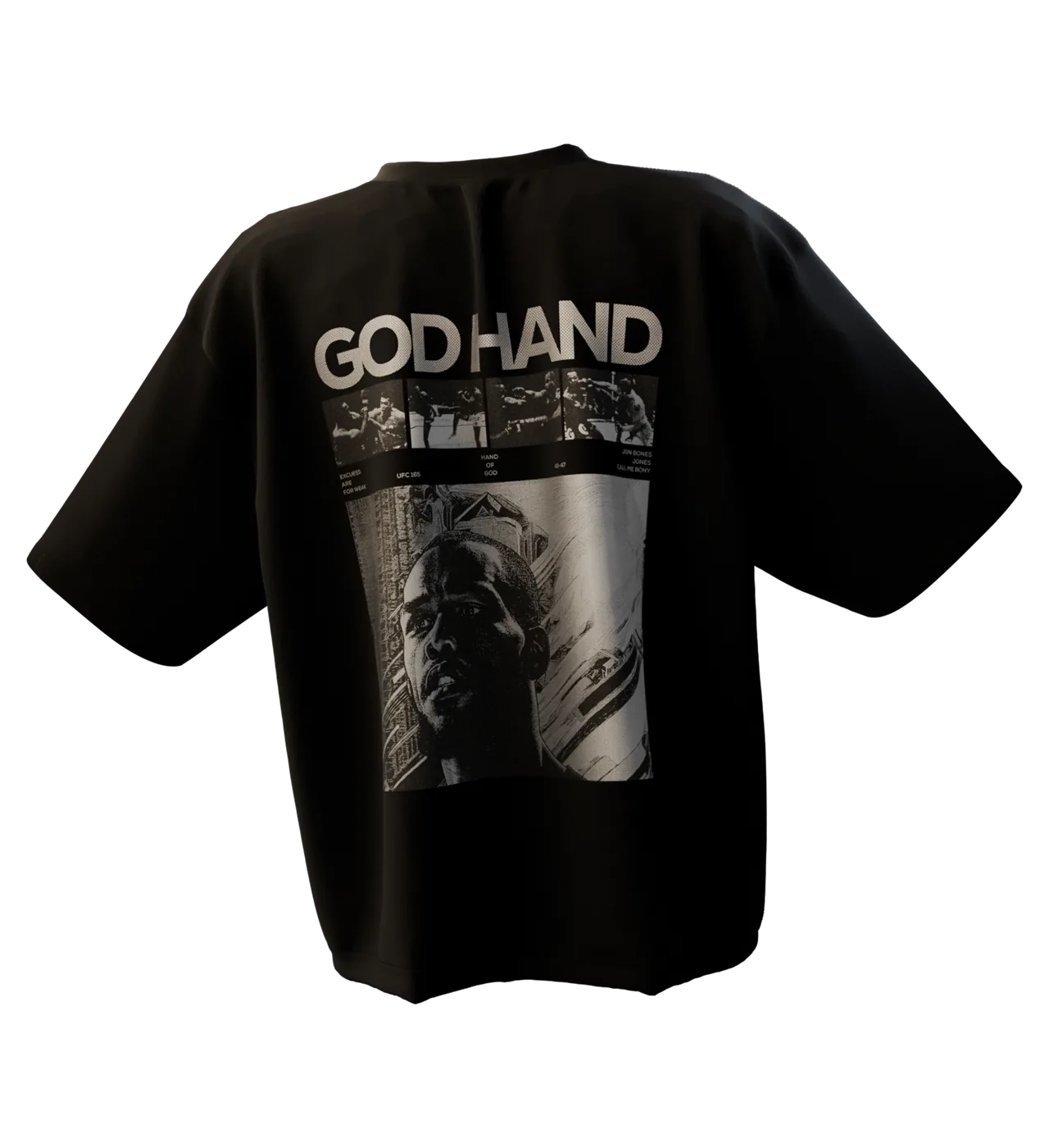 Jon Bones oversized tee by 3rdEra, front view