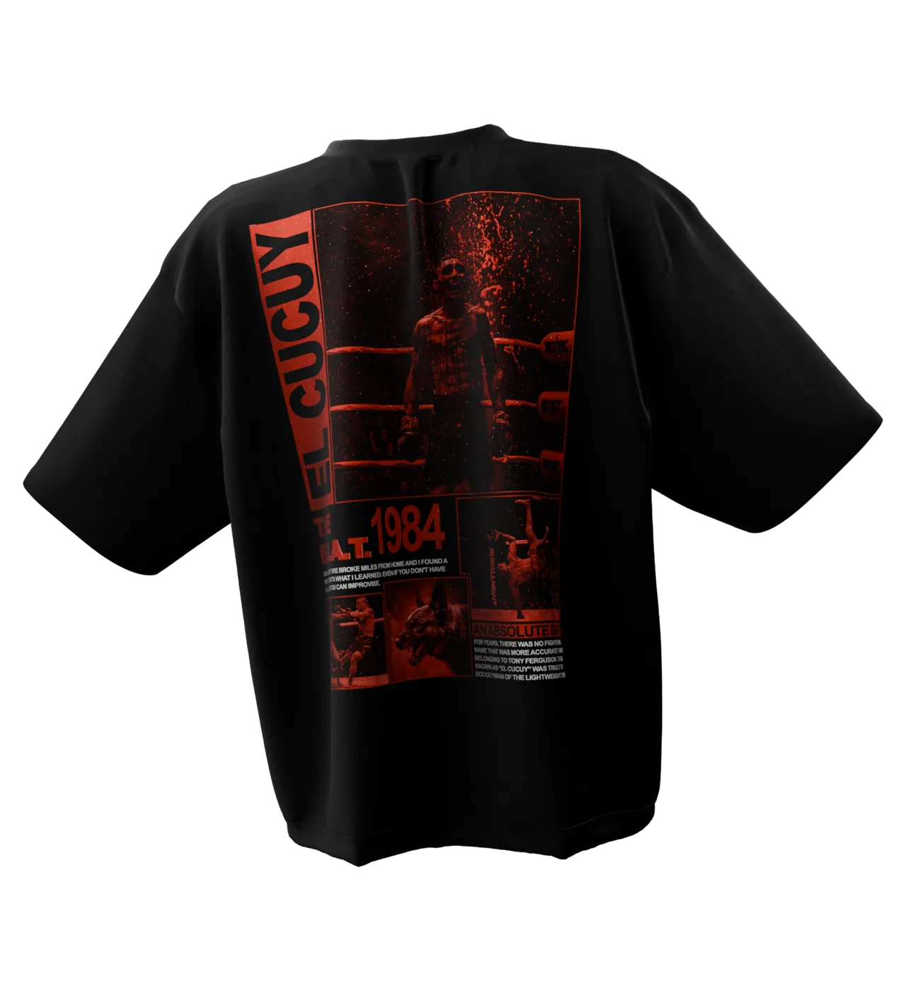 El Cucuy oversized tee by 3rdEra, front view