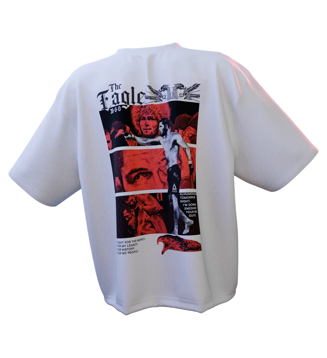 The Eagle-White oversized tee by 3rdEra, front view