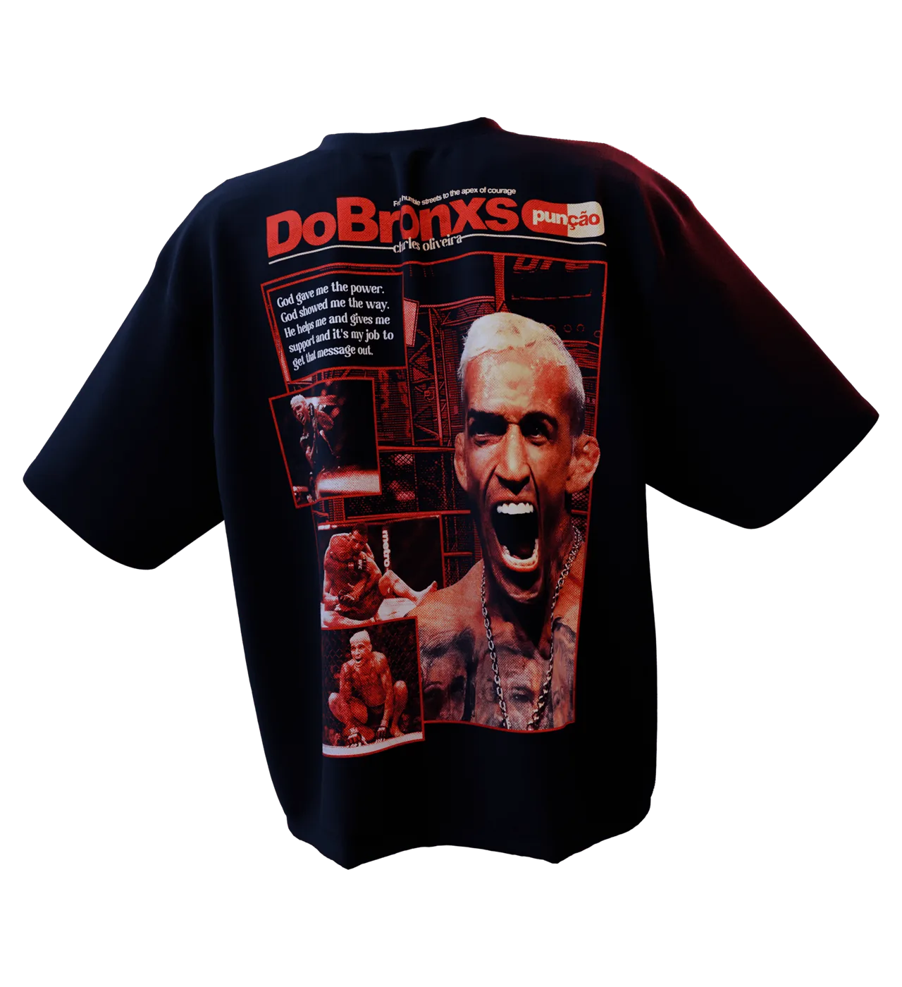 Charles Oliveira oversized tee by 3rdEra, front view